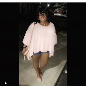 Jeweled oversized sheer shirt